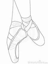 Ballet Shoes Ballerina Coloring Pages Dance Drawing Drawings Shoe Choose Board Toe sketch template