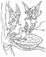 Coloring Tinkerbell Pages Fawn Baby Tinker Bell Bird Printable Template Templates Fairy Colouring sketch template