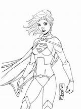 Coloring Supergirl Pages Superwoman Colouring Drawing Getcolorings Getdrawings sketch template