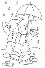 Rainy Coloring Pages Sheets Rain Printable Print Toddlers Size sketch template
