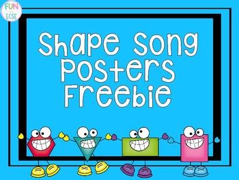 shape song posters shape songs shapes preschool shapes
