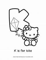 Kitty Hello Alphabet Coloring Printables Pages Letter Tulamama Abc sketch template