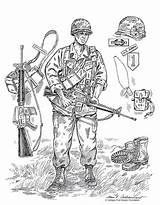 Soldado Coloring Vietnam Branco Fuzileiro sketch template