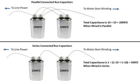capacitors series  parallel hvac school