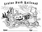 Coloring Pumpkin Patch Pages Kids Railroad Irvine Park Irvineparkrailroad Halloween sketch template