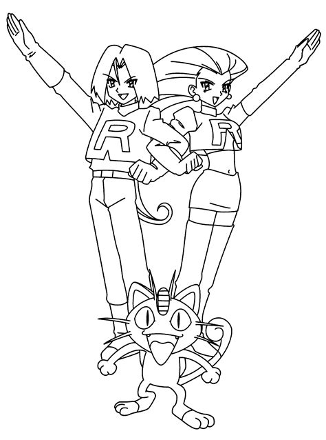 pokemon coloring pages team rocket coloring home