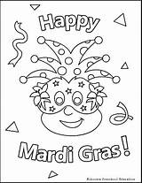 Mardi Gras Coloring Pages Kids Color Print Happy Printable Template Activities Sheets Worksheets Mask Parade Preschool Gra Crafts Getcolorings Party sketch template