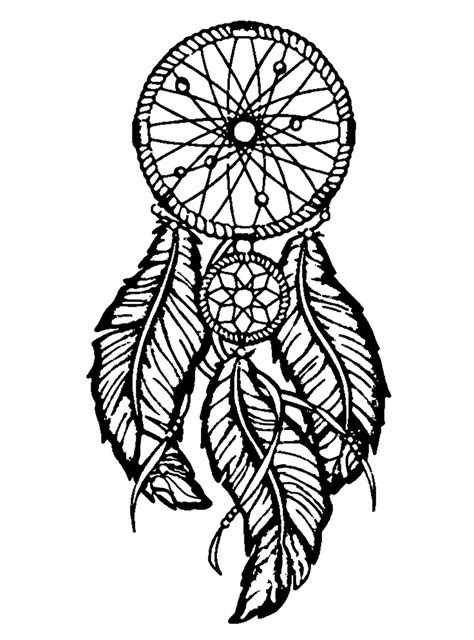 dreamcatcher drawing black  white    clipartmag