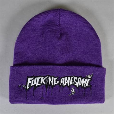 Fucking Awesome Virgin Stamp Beanie Purple Skate Clothing From