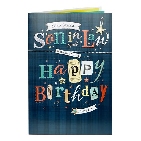 buy birthday card son  law  fun  gbp  card factory uk