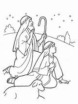 Shepherds Nativity Coloring Christmas Pages Lds Sheets Drawing Line Jesus Kids Print Night Colouring Angel Printable Color Story Scene Bible sketch template