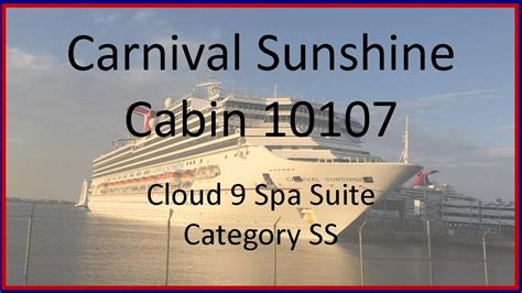 carnival sunshine cabin  spa suite youtube