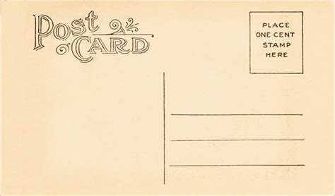 postcard printable template doctemplates