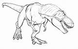Jurassic Coloring4free Tyrannosaurus sketch template
