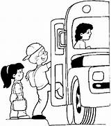 Bus Coloring School Pages Preschool Drawing Cartoon Clipart Kids Print Buses Printable Coloringkids Books sketch template