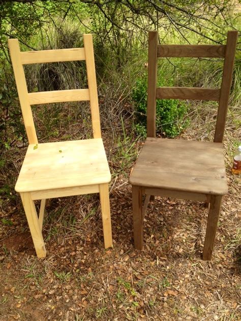 cheap chairs  picked   ikea  looked aged   apple cider