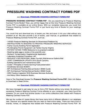 pressure washing contract template complete  ease airslate signnow