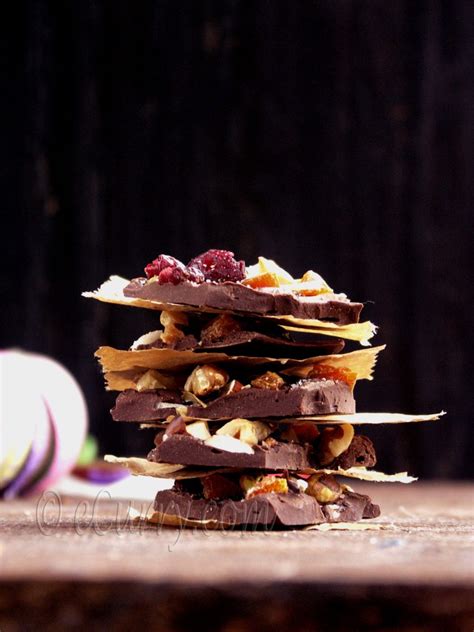 Dried Fruit And Nut Chocolate Bark Ecurry The Recipe Blog