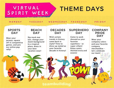 fun virtual spirit week ideas games activities  work