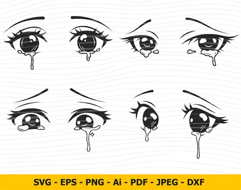 anime eye svg cartoon eyes svg eyes clipart crying eyes svg
