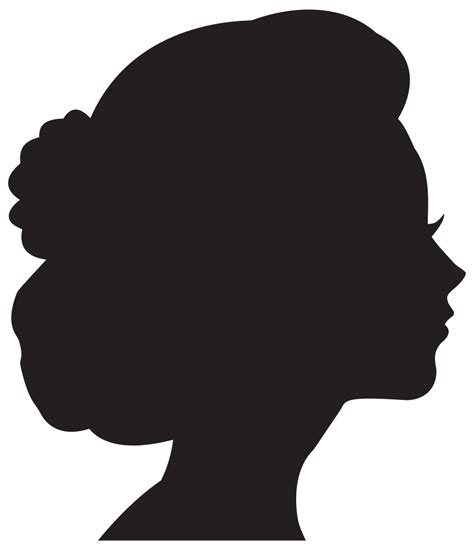 onlinelabels clip art female head profile silhouette
