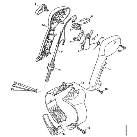 stihl br  backpack blower br  parts diagram  control handle