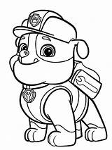 Paw Patrol Coloring Rubble sketch template