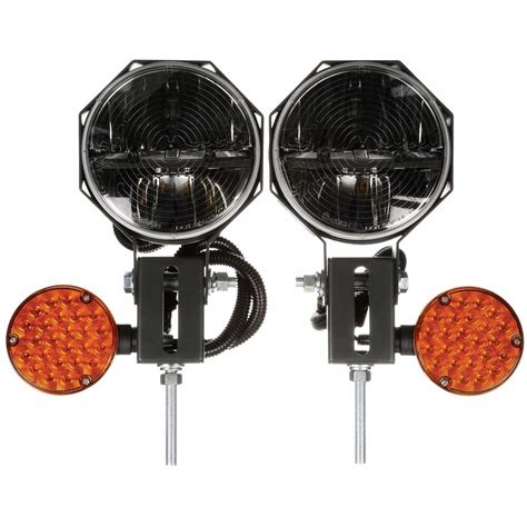 led municipal plow light set  heated lens mill supply