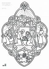Nativity Coloring Christmas Pages Scene Adult Printable Color Animals Scenes Ornament Colouring Ornaments Printables Print Simple Books Para Colorear Adults sketch template