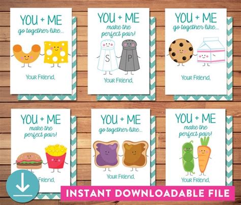 funny valentine cards instant  printable etsy