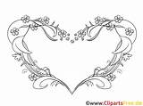 Blumenranken Ranken Herz Ausdrucken Malvorlagen Herzen Clipartsfree Schablonen sketch template
