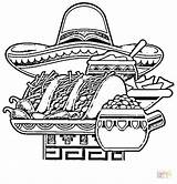 Coloring Mexican Mexico Pages Food Printable National Fiesta Color Clipart Clip Cliparts Chili Library Book Independence Print Twistynoodle Result Google sketch template