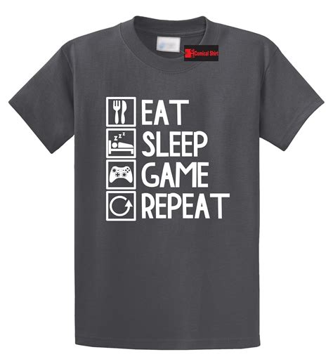 Eat Sleep Game Repeat T Shirt 8930 Kitilan
