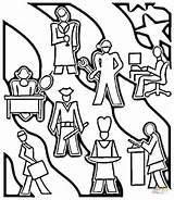 Coloring Pages Career Careers Kids Clipart Printable Cliparts Drawing Library sketch template