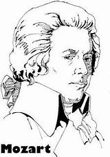 Mozart Beethoven Composer Caricatures sketch template