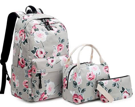 girls backpack set flowers school backpack daypack women teenagers