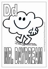 Mr Coloring Pages Men Daydream Big Letter sketch template
