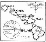 Hawaii Coloring Hawaiian Map Pages State Kids Printable Drawing Flag Color Luau Islands Theme Preschool Pennsylvania Mississippi Hawai Clipart Stuff sketch template