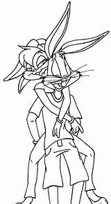Bugs Lola Looney Tunes Pernalonga Thug Carregando Bestcoloringpagesforkids Kaninchen Coloringhome Bad Ausmalbild Tudodesenhos Pintarcolorear sketch template