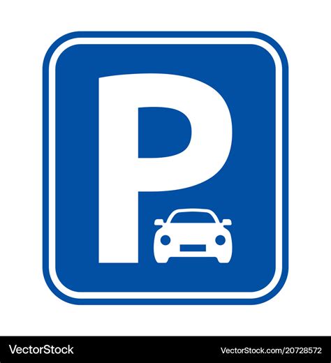 parking sign royalty  vector image vectorstock