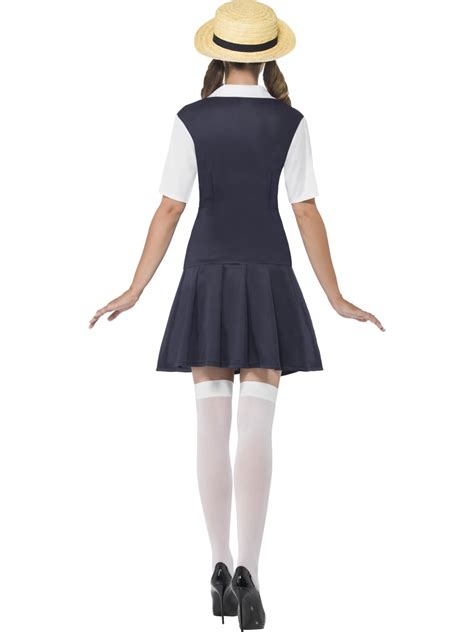 school girl hat ladies fancy dress uniform st trinians womens adult