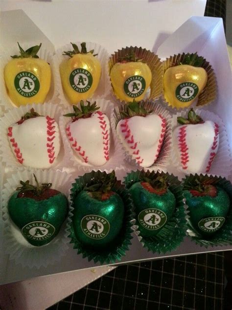 oakland  chocolate covered strawberries baseball christmas ornaments chocolate covered