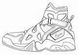 Nike Air Coloring Drawing Pages Force Shoe Template Mag Sneaker Color Max Sneakers Shoes Jordans Templates Dessin Kd Drawings Outline sketch template