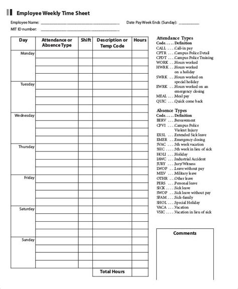 printable employee time sheets template business psd excel word