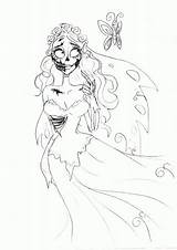 Bride Corpse Coloring Pages Butterfly Ugly Pily Lily Sketch Related Deviantart Popular Coloringhome sketch template