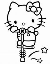 Coloring Kitty Hello Cute Pages Popular sketch template