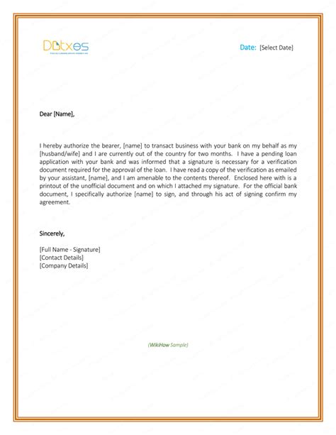 printable authorization letter formats  samples  word