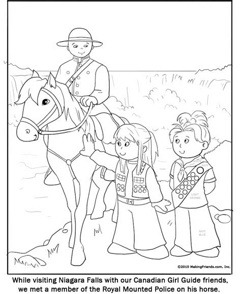 canadian girl guide coloring page makingfriends