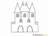Schloss Ausmalen Castello Stampare Clipartsfree sketch template