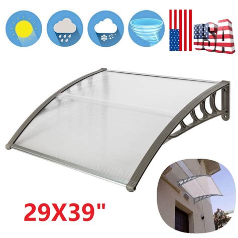 quick delivery goorabbit window door awning polycarbonate window awning overhead cover front